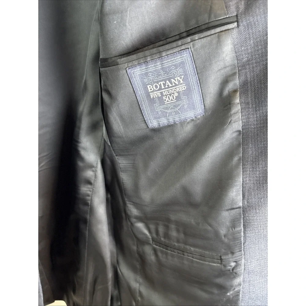 Botany‎ 500 Wool Blazer Size 38R Blue Windowpane Glen Plaid